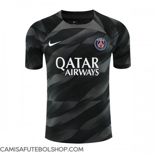 Camisa de time de futebol Paris Saint-Germain Goleiro Replicas 2º Equipamento 2023-24 Manga Curta